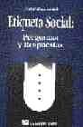Portada de Etiqueta Social / Social Etiquette: Preguntas Y Respuestas / Answers and Questions