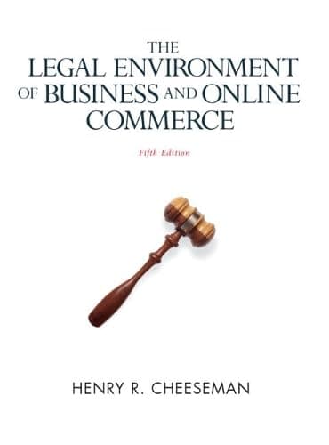 Portada de The Legal Environment of Business and Online Commerce