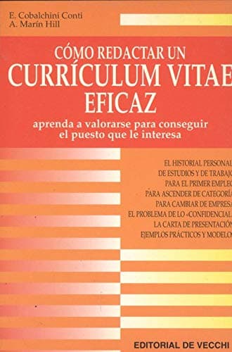Portada de Como Redactar Un Curriculum Vitae Eficaz