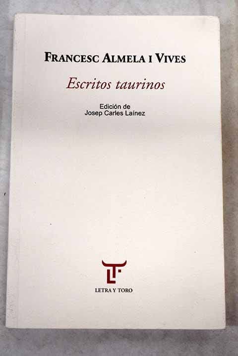 Portada de ESCRITOS TAURINOS
