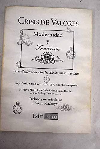 Portada de Crisis de valores : modernidad y tradicion