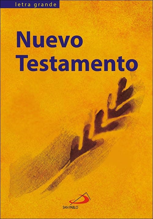 Portada de Nuevo testamento. Letra grande. Rústica