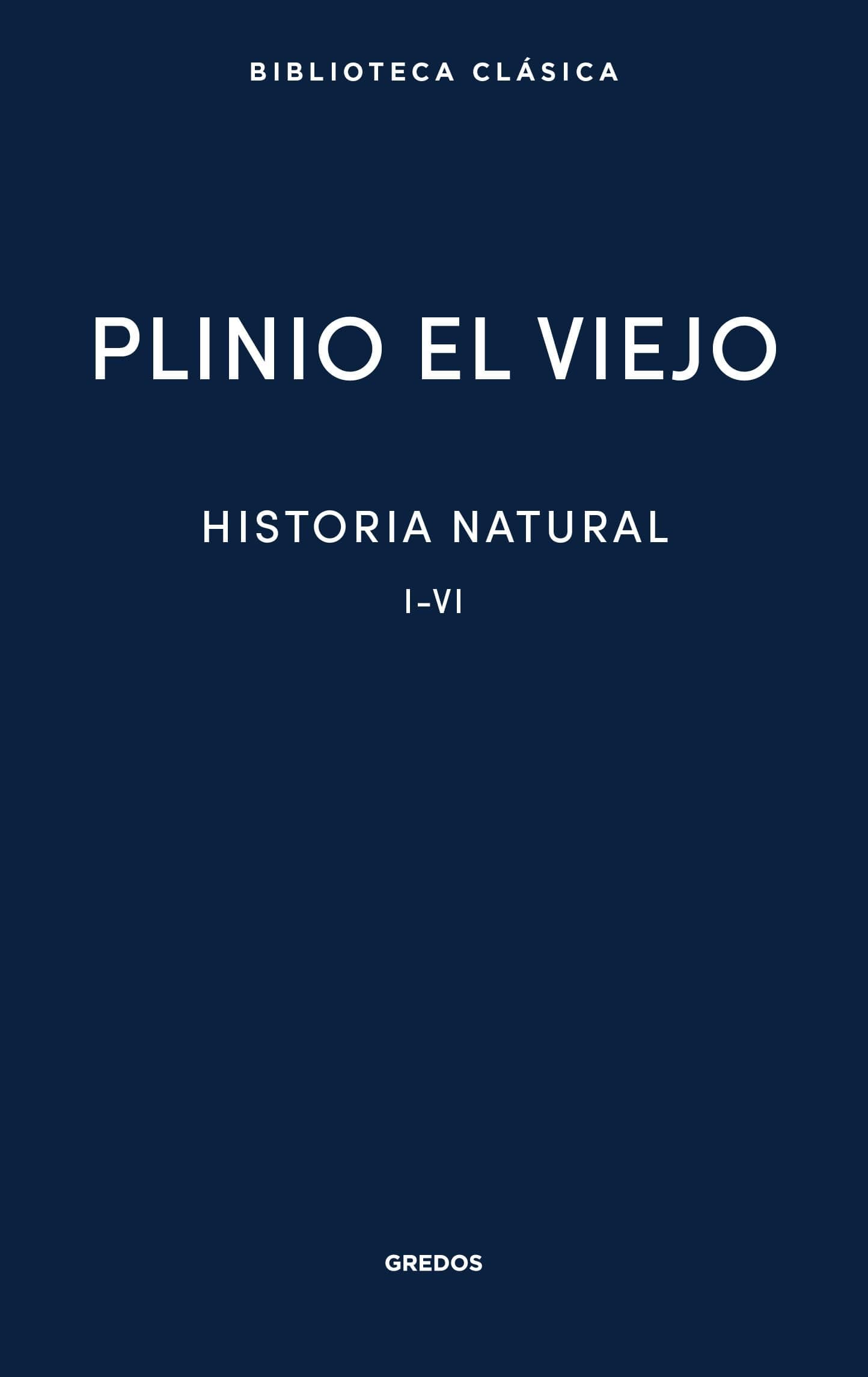 Portada de Historia natural I (Biblioteca Clásica Gredos)