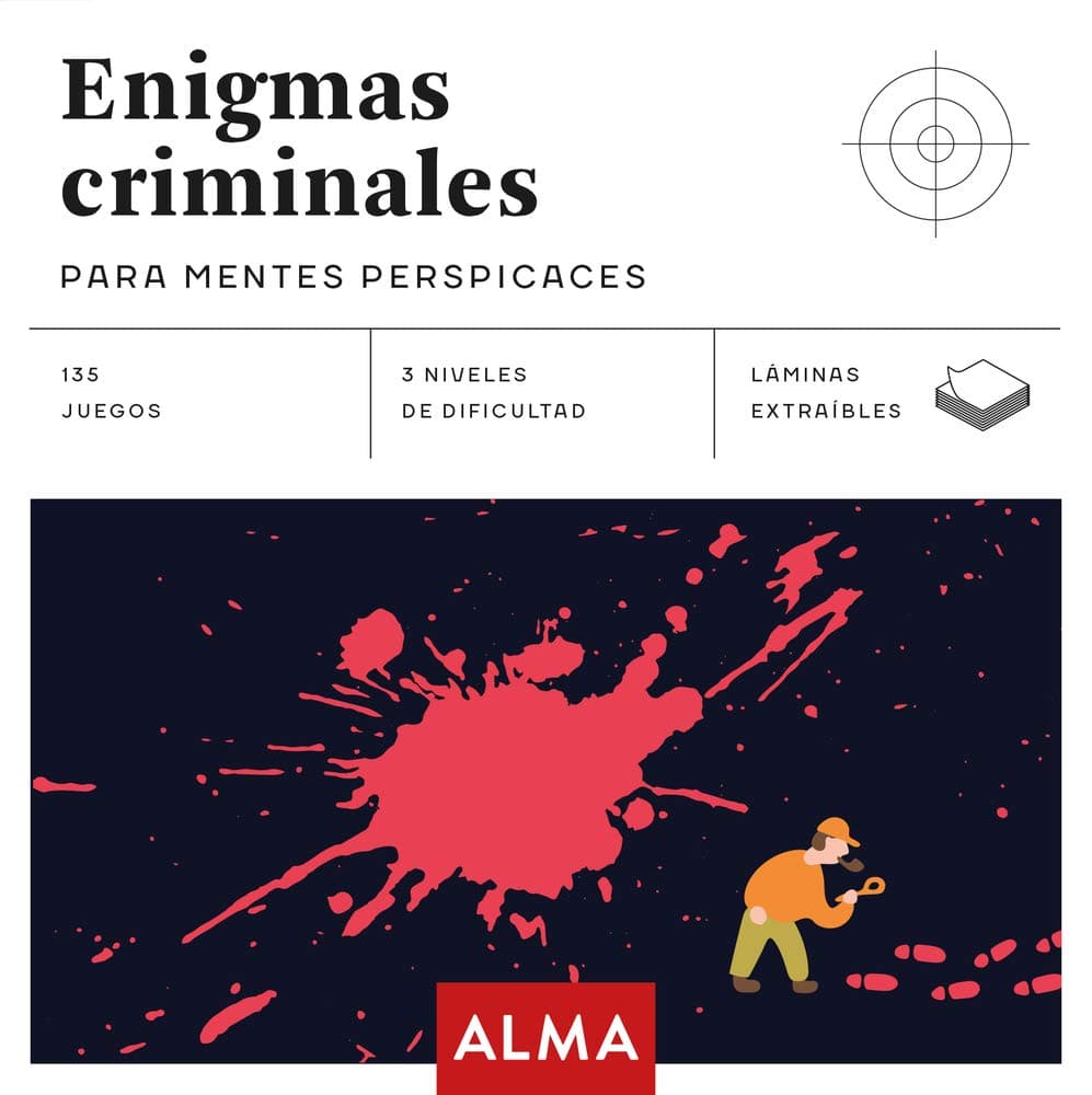 Portada de Enigmas criminales para mentes perspicaces: 25 (Cuadrados de diversión)
