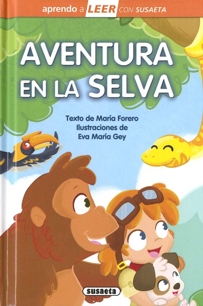 Portada de Aventura en la selva (Aprendo a LEER con Susaeta - nivel 0)