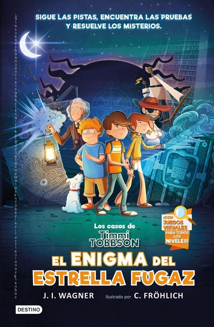 Portada de Los casos de Timmi Tobbson 1: El enigma del Estrella Fugaz (La isla del tiempo)