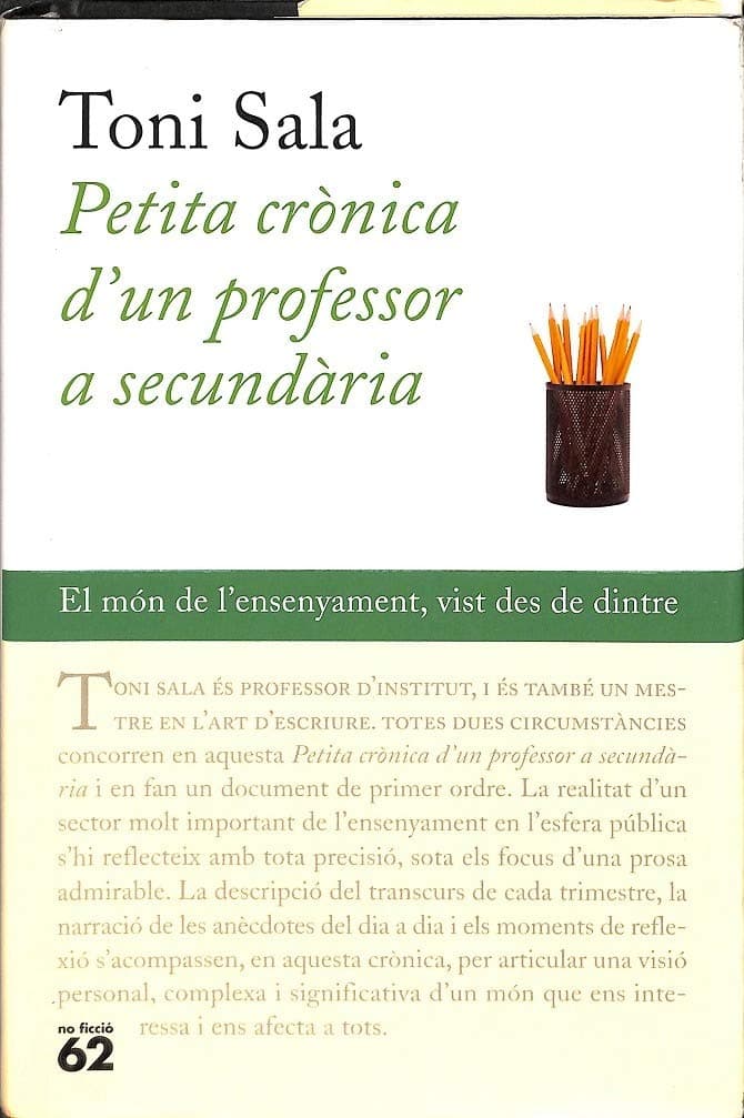 Portada de Petita crònica d'un professor a secundària (No Ficció)