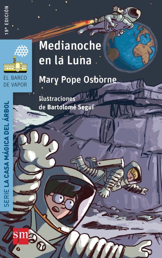 Portada de Medianoche en la Luna (El Barco de Vapor Azul)