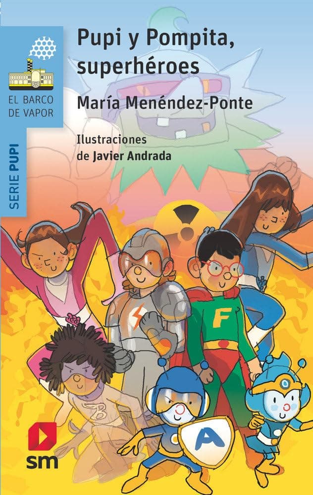 Portada de Pupi y Pompita, superhéroes (El Barco de Vapor Azul)