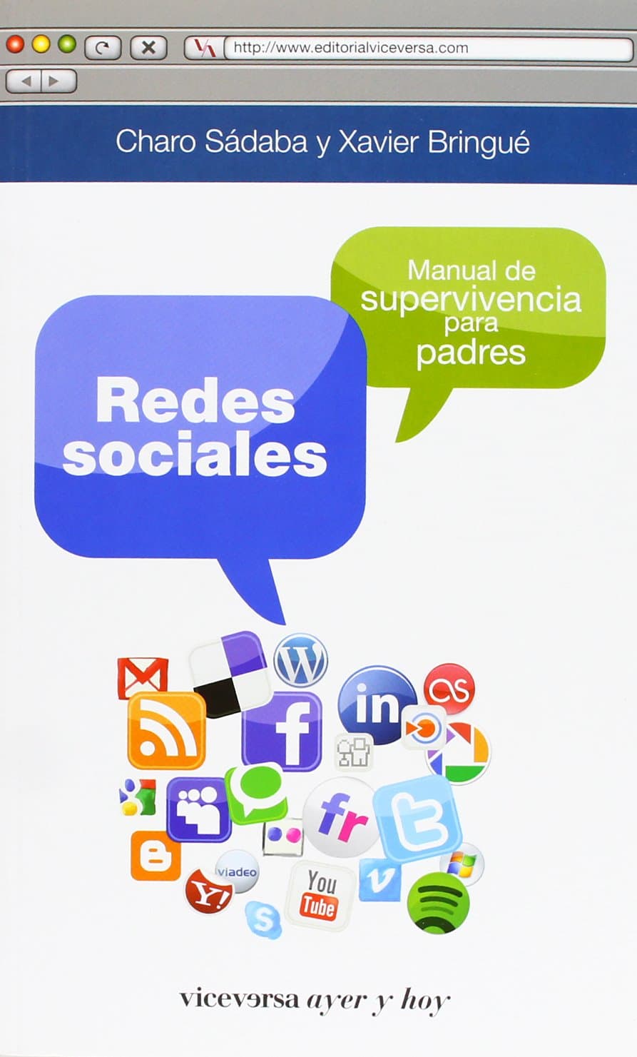 Portada de Redes sociales. Manual de supervivencia para padres (Viceversa ayer y hoy)