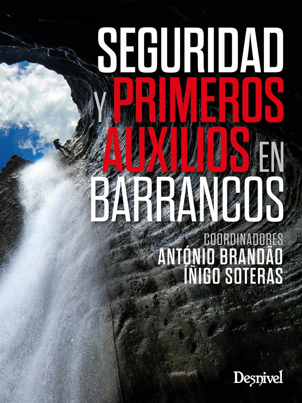 Portada de Seguridad y primeros auxilios en barrancos (Manuales Desnivel)
