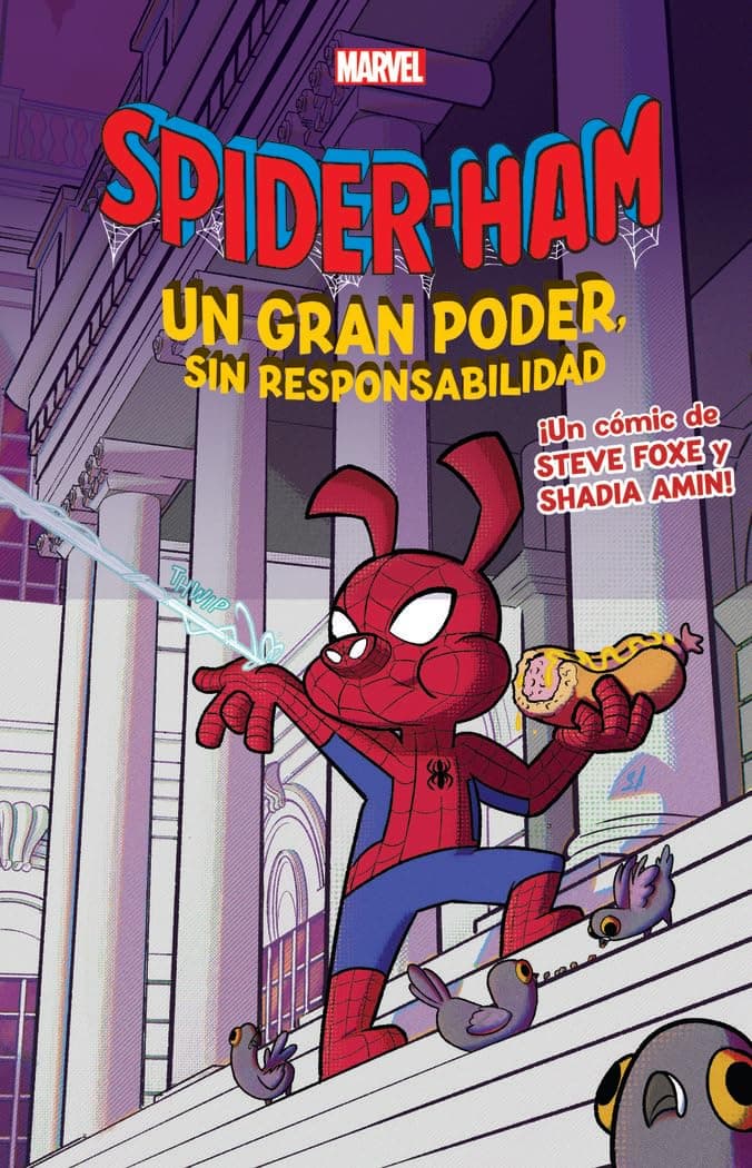 Portada de Spiderham: Recochineo en Hollywood (MARVEL SCHOLASTIC)