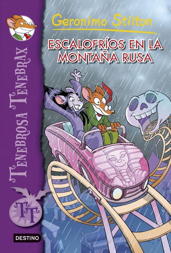 Portada de Escalofríos en la montaña rusa: Tenebrosa Tenebrax 7 (Geronimo Stilton)