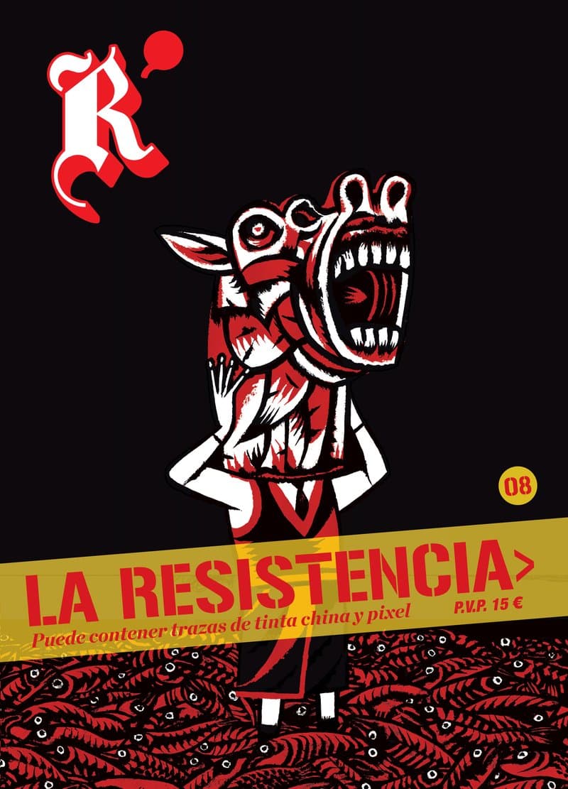 Portada de La Resistencia 8: Puede contener trazas de tinta china y pixel (Revista)