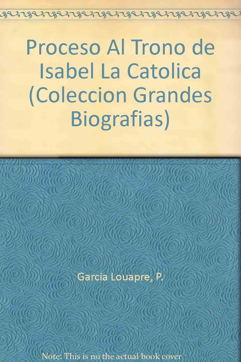 Portada de Proceso al trono de Isabel la catolica