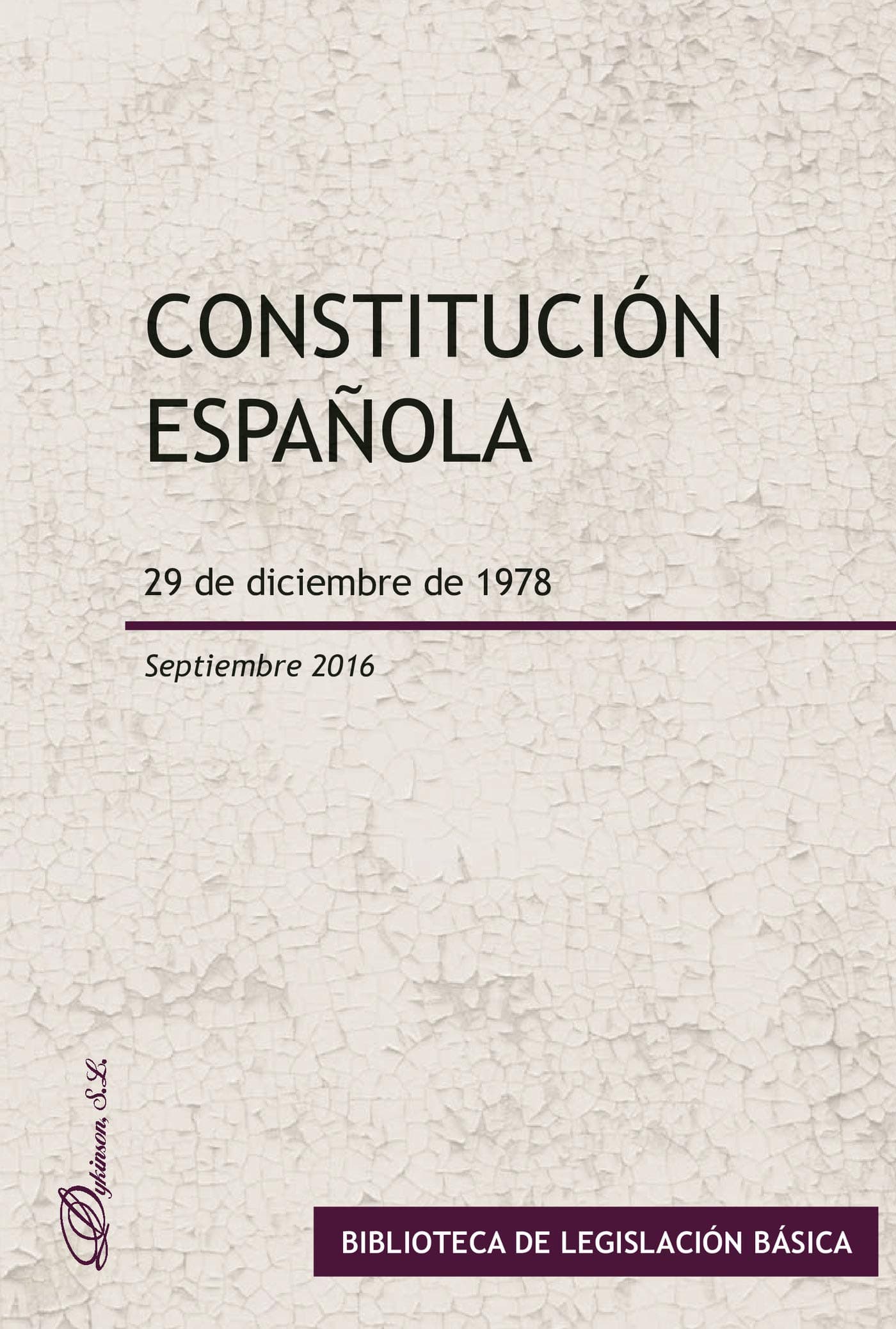 Portada de Constitución española. 29 de diciembre de 1978. 42614 (SIN COLECCION)