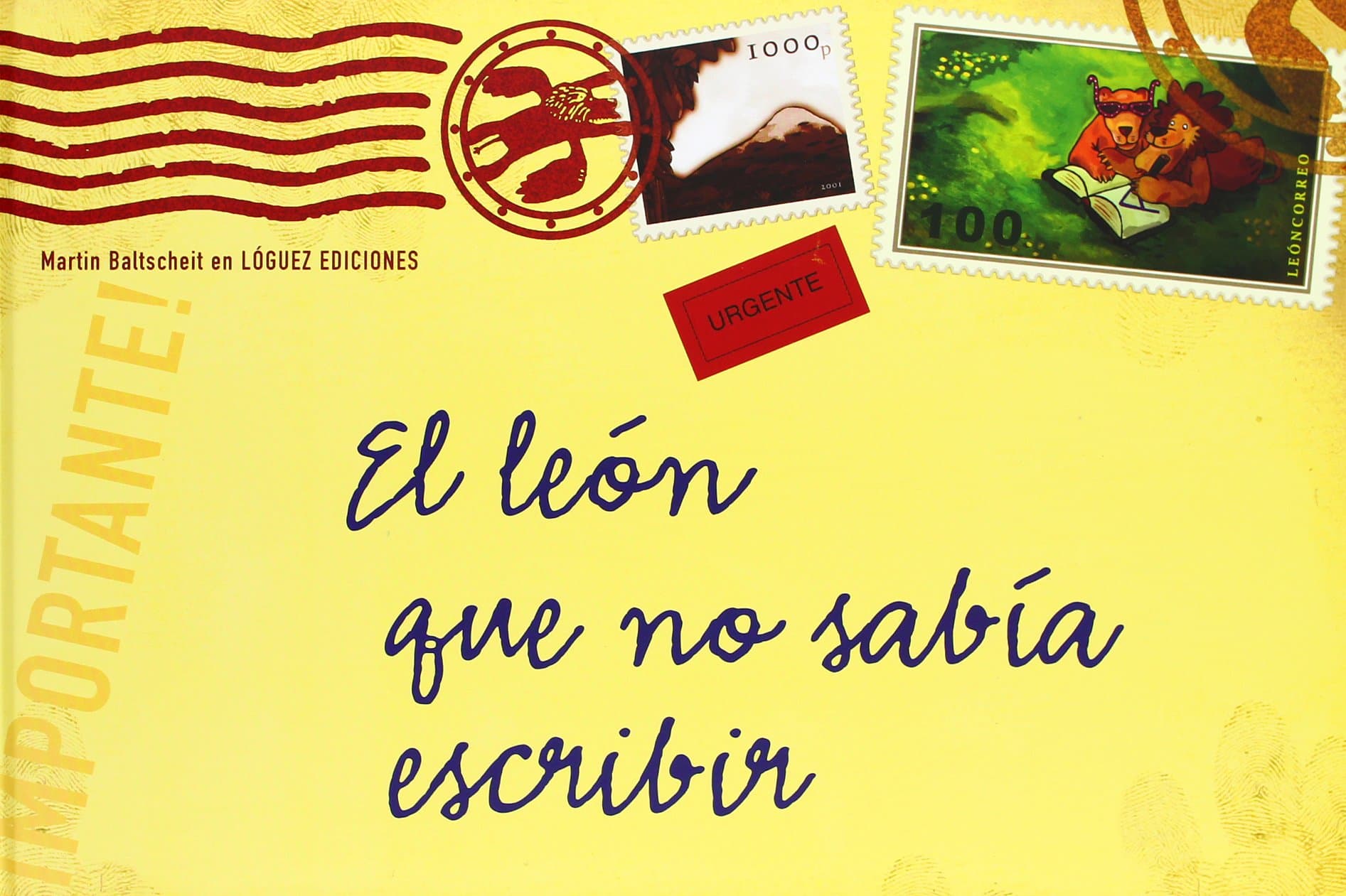 Portada de El león que no sabía escribir (Rosa y manzana)