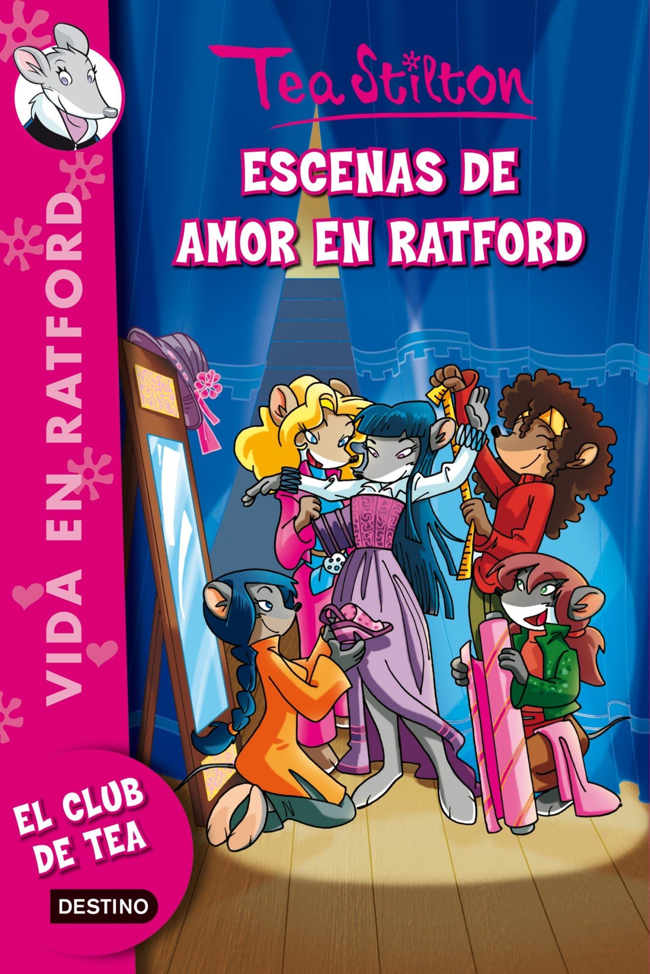Portada de Stilton 1: Vida en Ratford, ¡el amor salta a escena en Ratford!