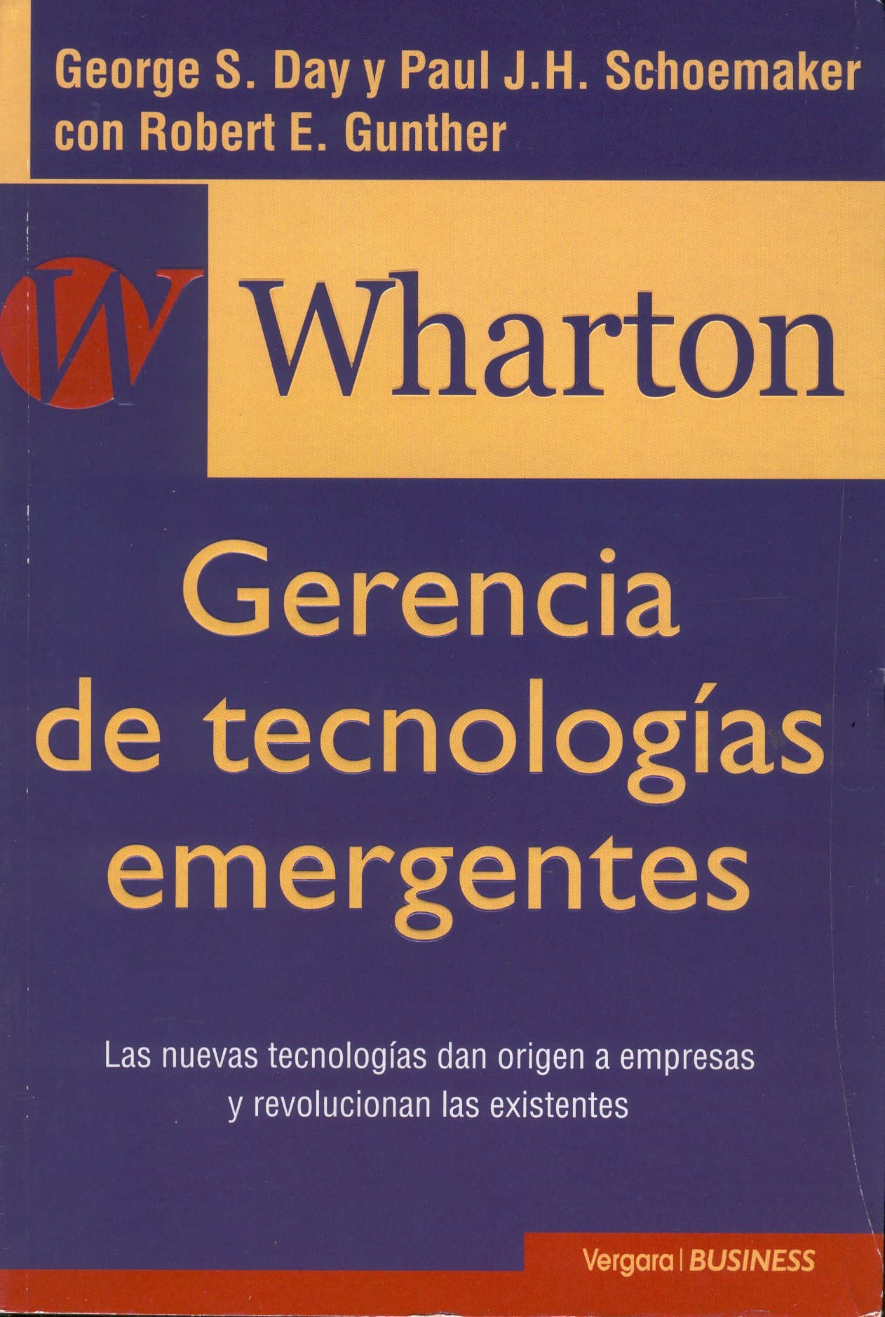 Portada de Gerencia de tecnologias emergentes