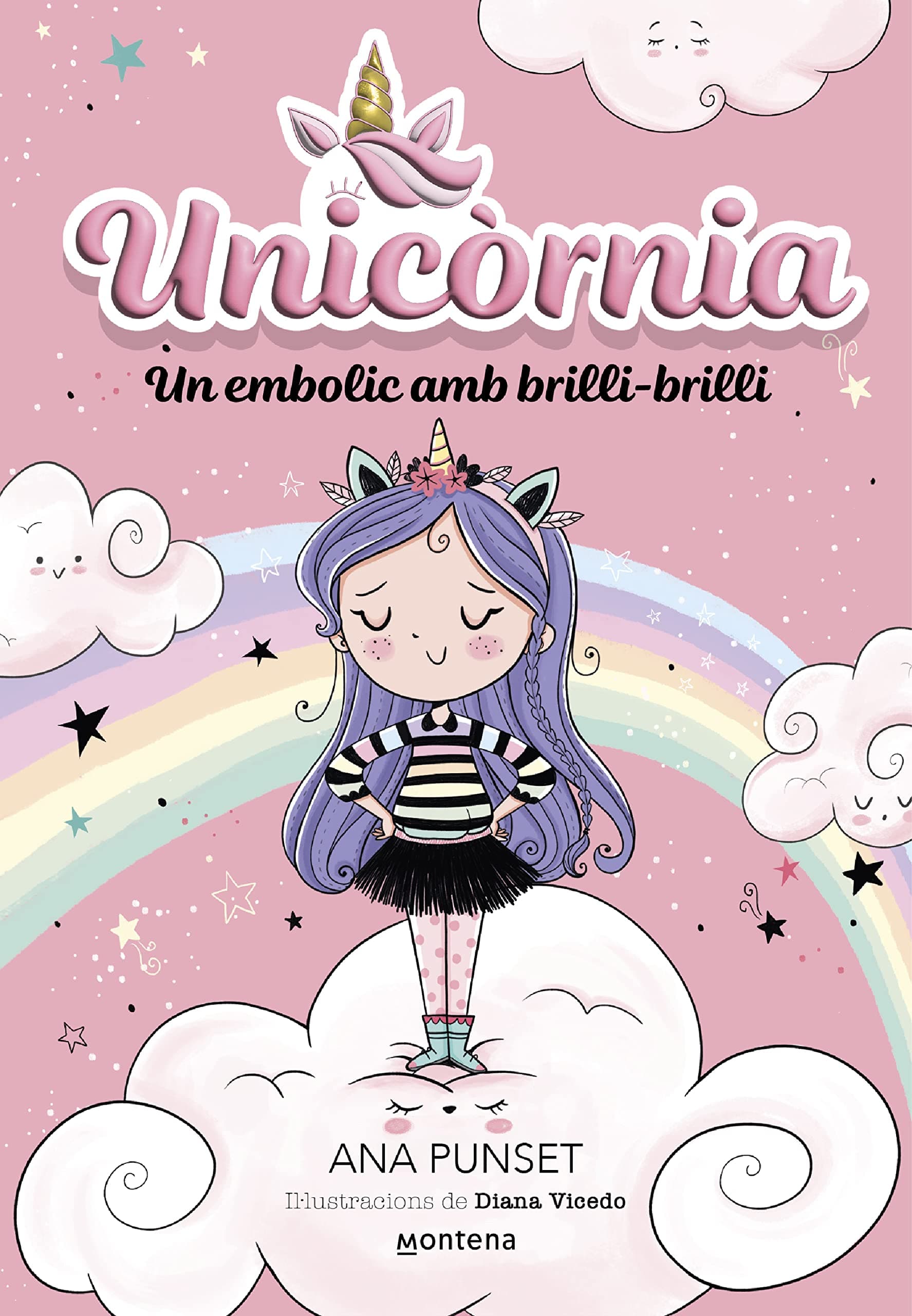 Portada de Unicòrnia 1 - Un embolic amb brilli-brilli: Un llibre màgic amb purpurina a la coberta! (Univers Unicòrnia)