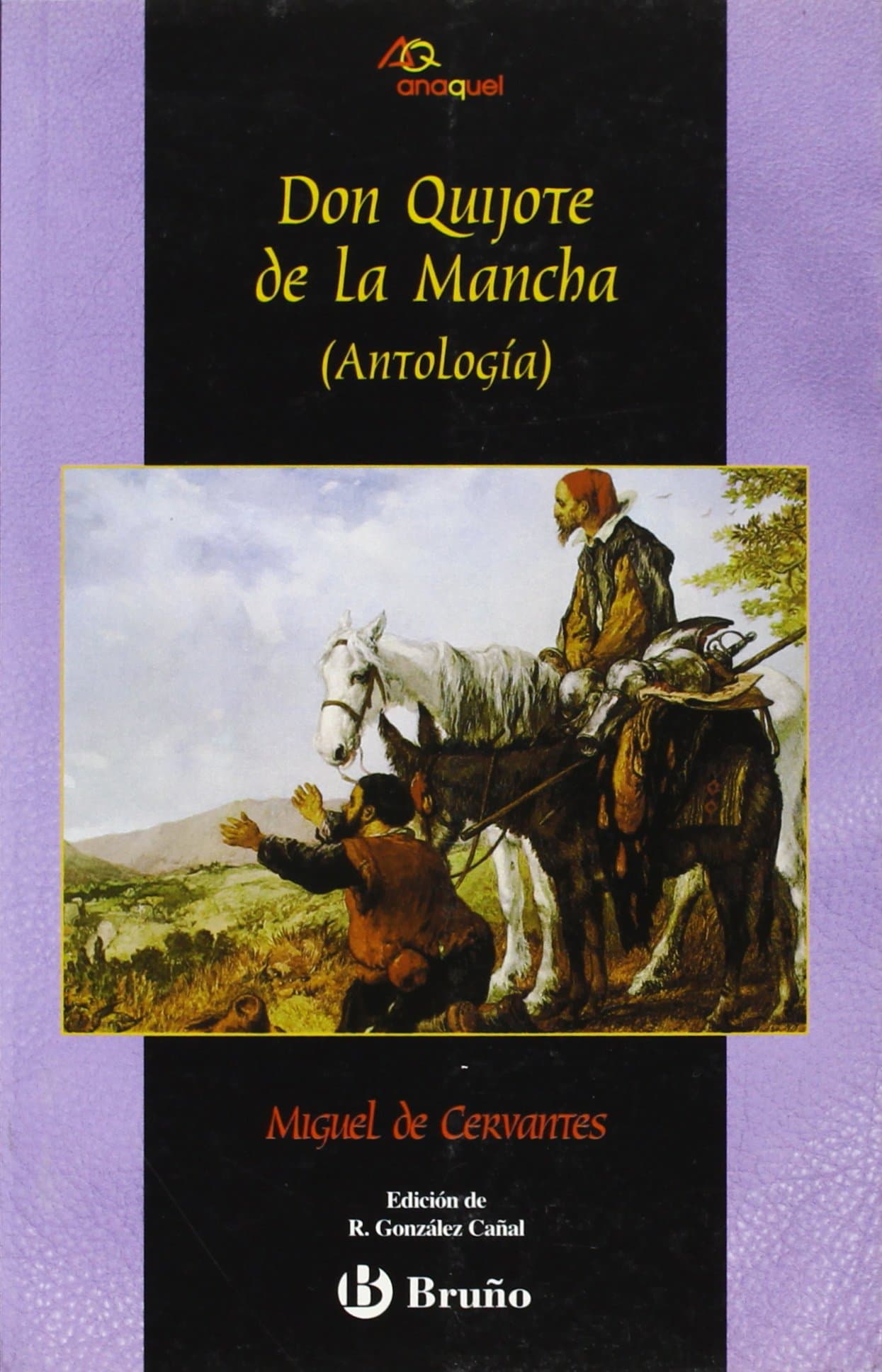 Portada de Don Quijote de La Mancha (Antología) (Castellano - Bruño - Anaquel)
