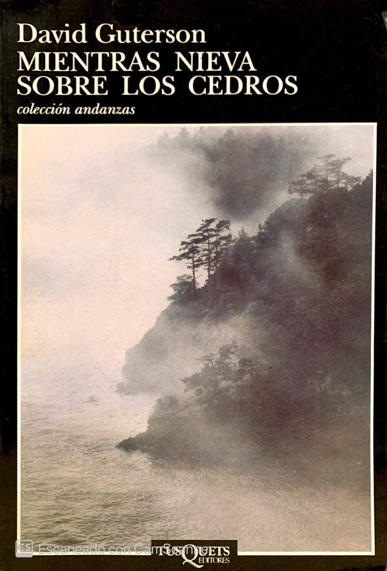 Portada de Mientras nieva sobre los cedros (Andanzas)