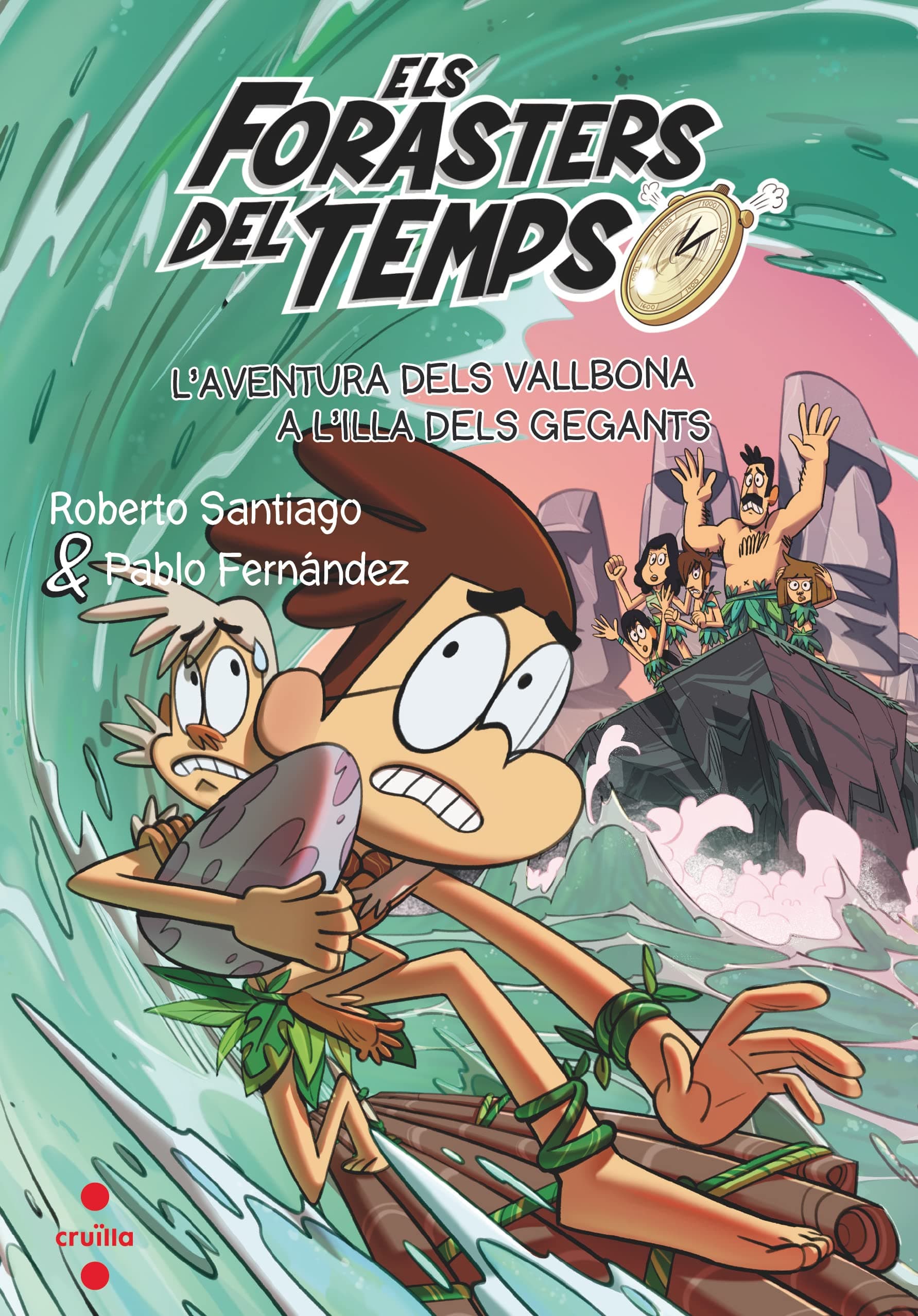 Portada de Els Forasters del temps 14: L'aventura dels Vallbona a l'illa dels gegants