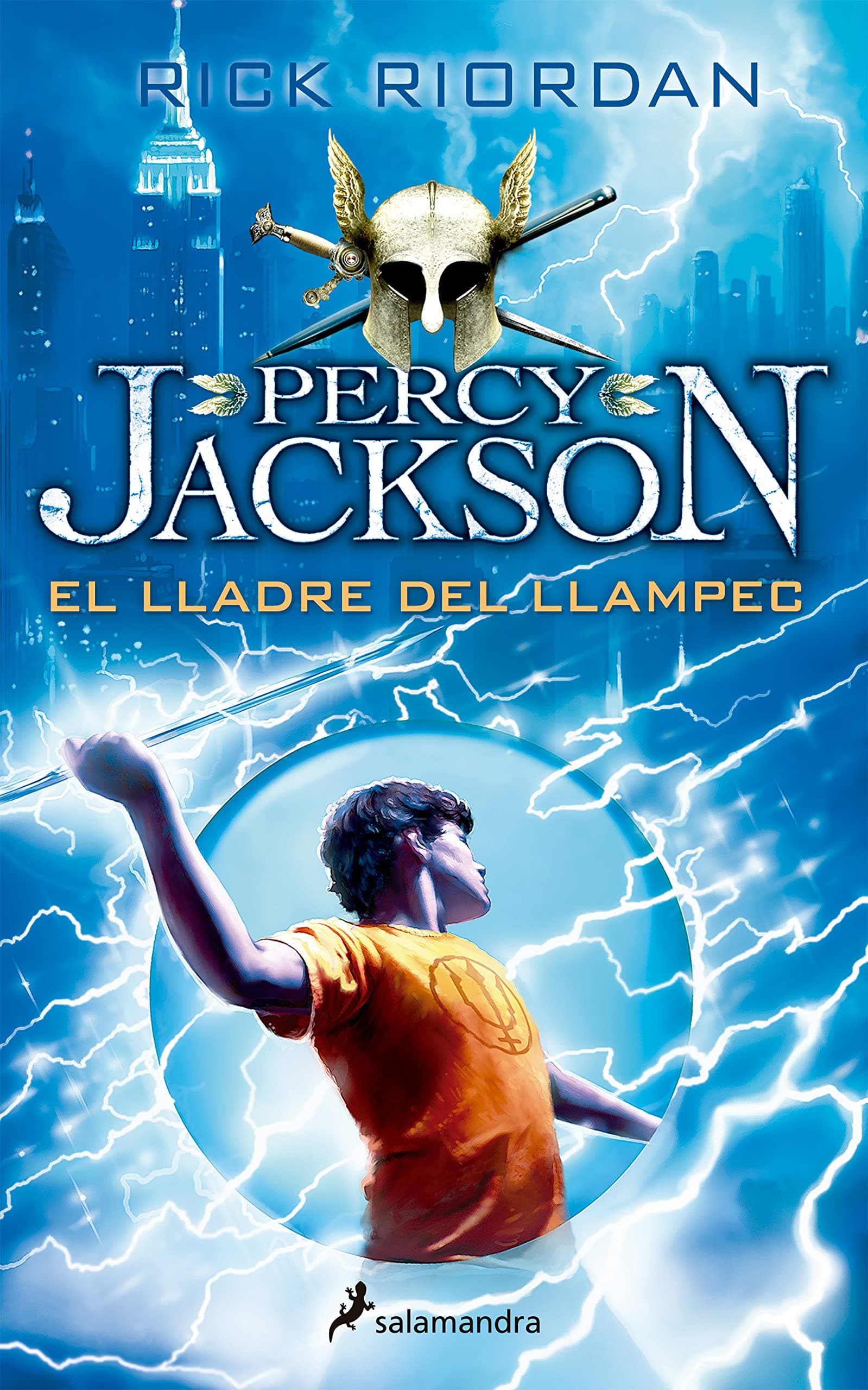 Portada de El lladre del llampec (Percy Jackson i els déus de l'Olimp 1)