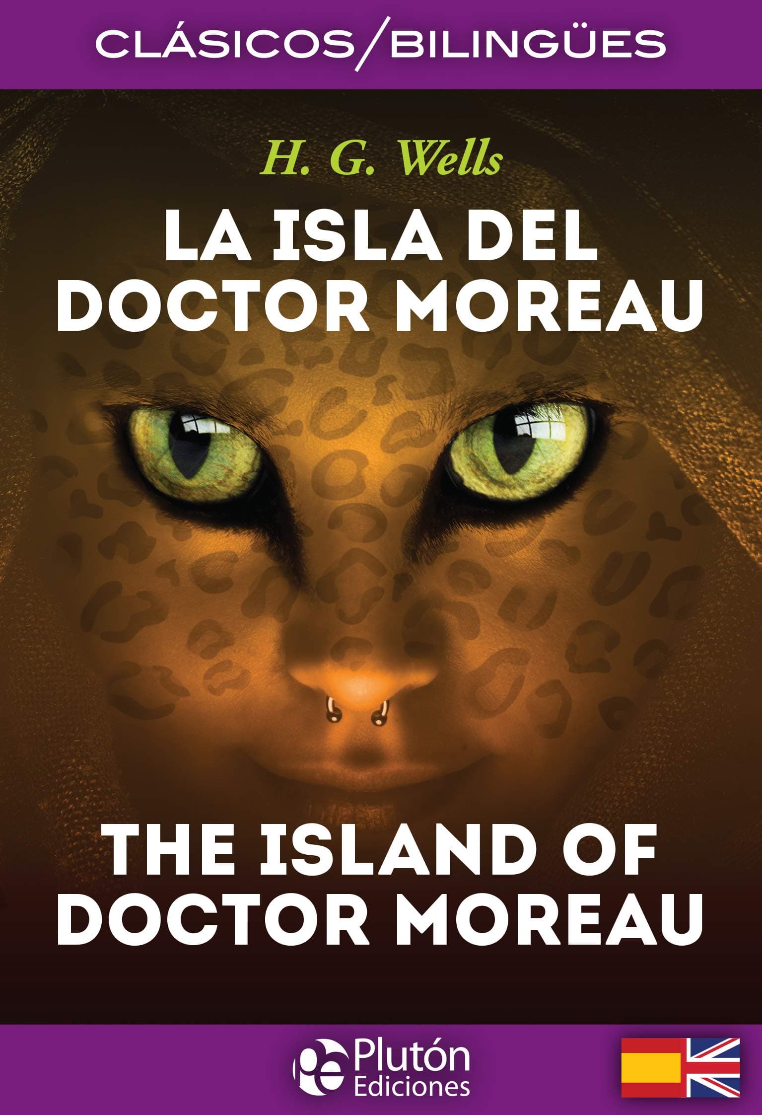 Portada de La Isla del Doctor Moreau / The Island of Doctor Moreau: 1 (Colección Clásicos Bilingües)