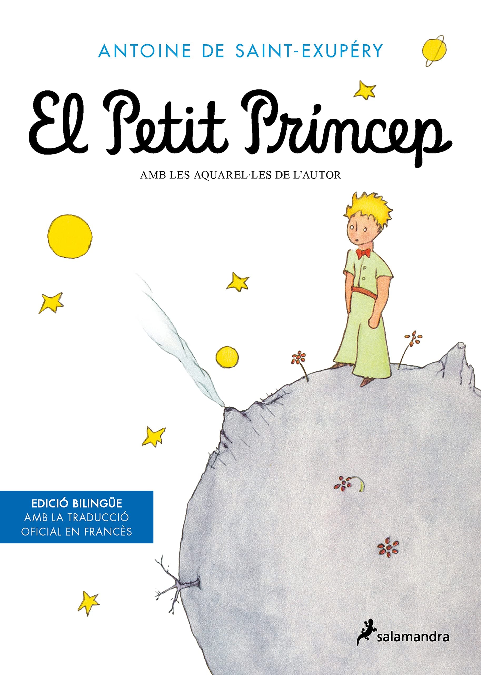 Portada de El Petit Príncep (edició bilingüe amb el text original en francés)