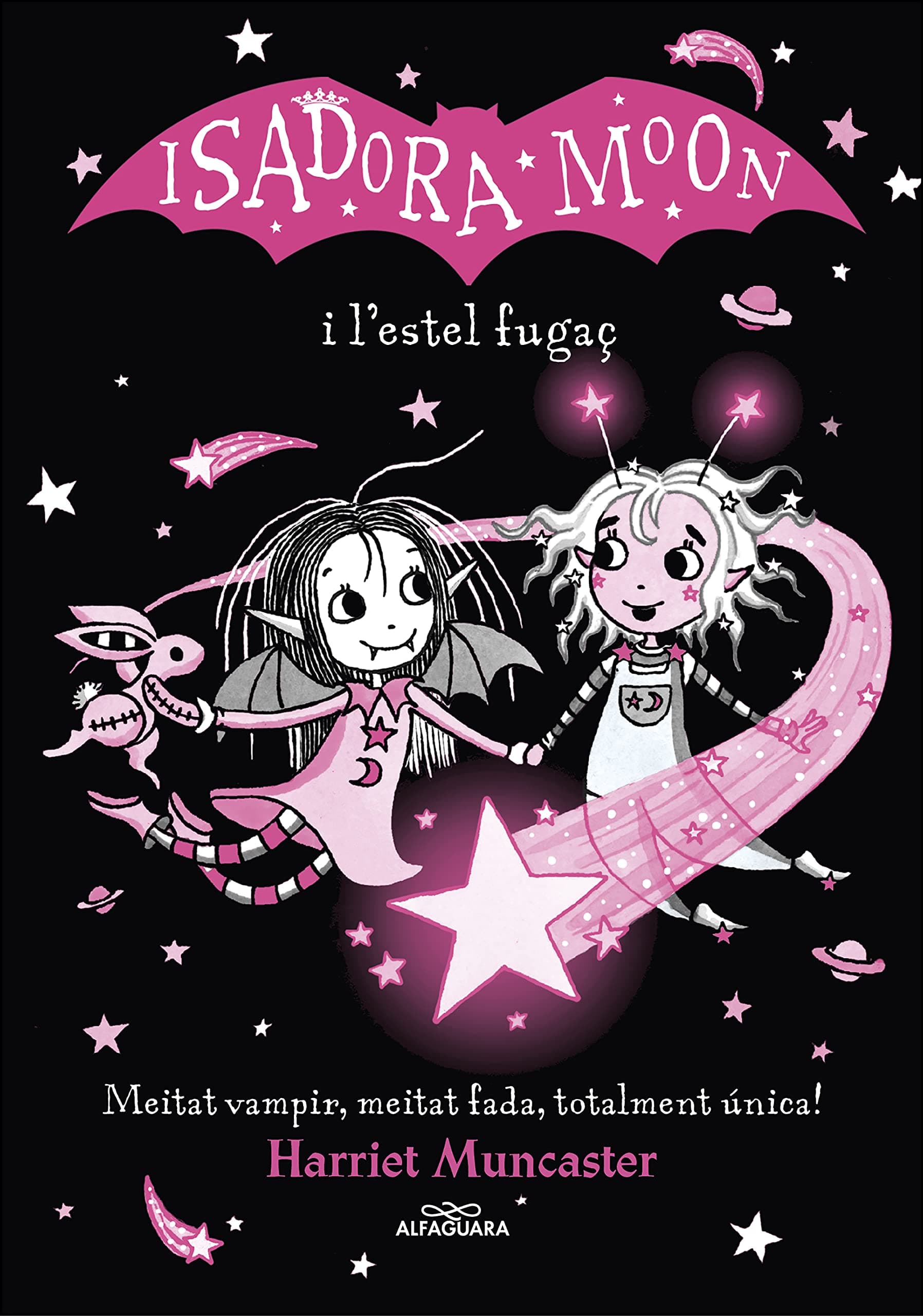 Portada de Grans històries de la Isadora Moon 4 - La Isadora Moon i l'estel fugaç: Un llibre màgic amb purpurina a la coberta! (Harriet Muncaster)