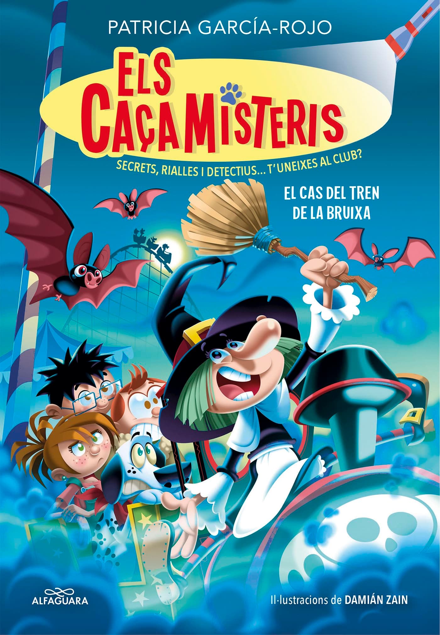 Portada de Els caçamisteris 3 - El cas del tren de la bruixa: Secrets, rialles i detectius... T'uneixes al club? (Joves lectors)