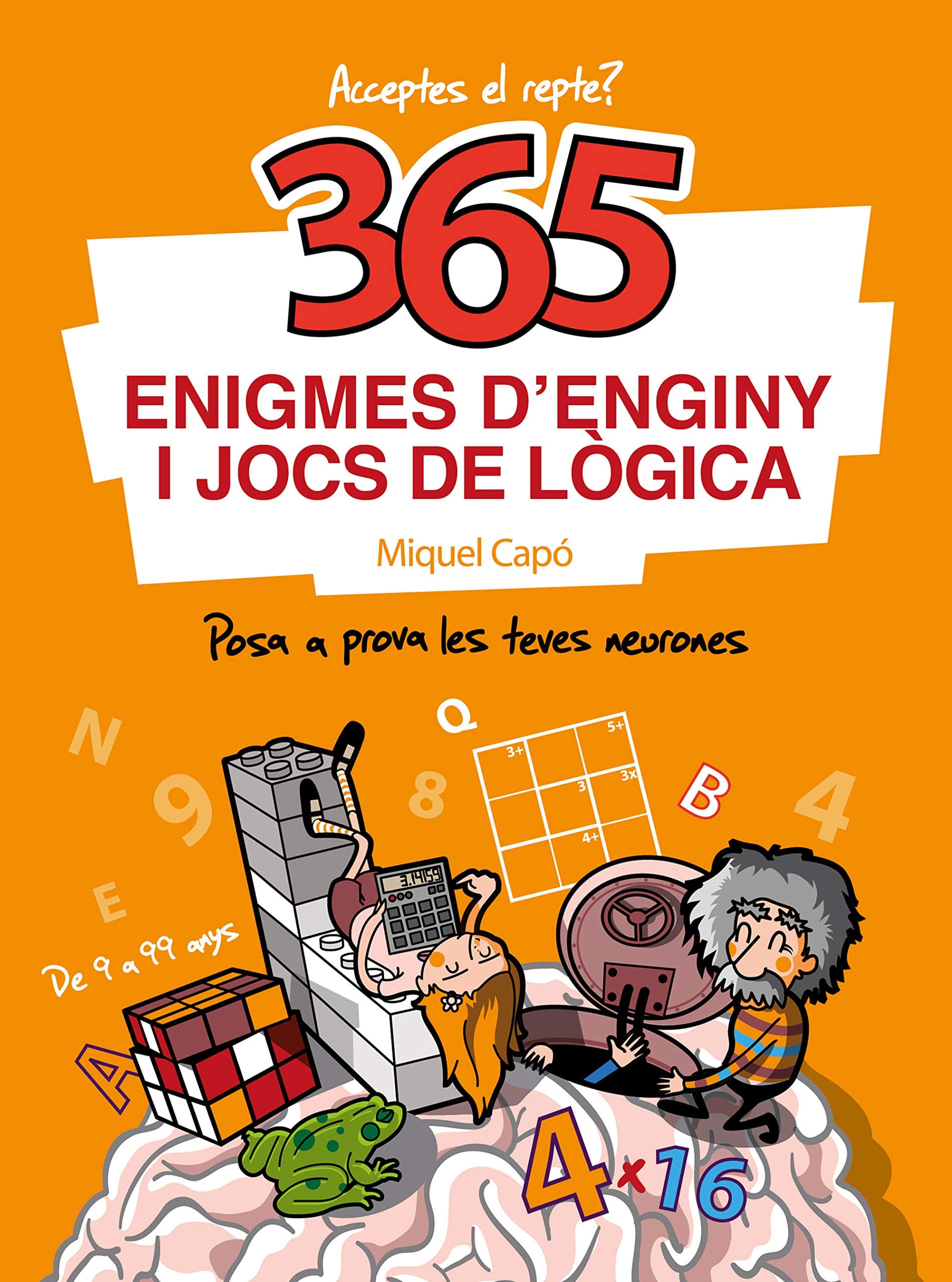 Portada de 365 enigmes d'enginy i jocs de lògica: Enigmes i endevinalles per a nens i nenes (No ficción ilustrados)