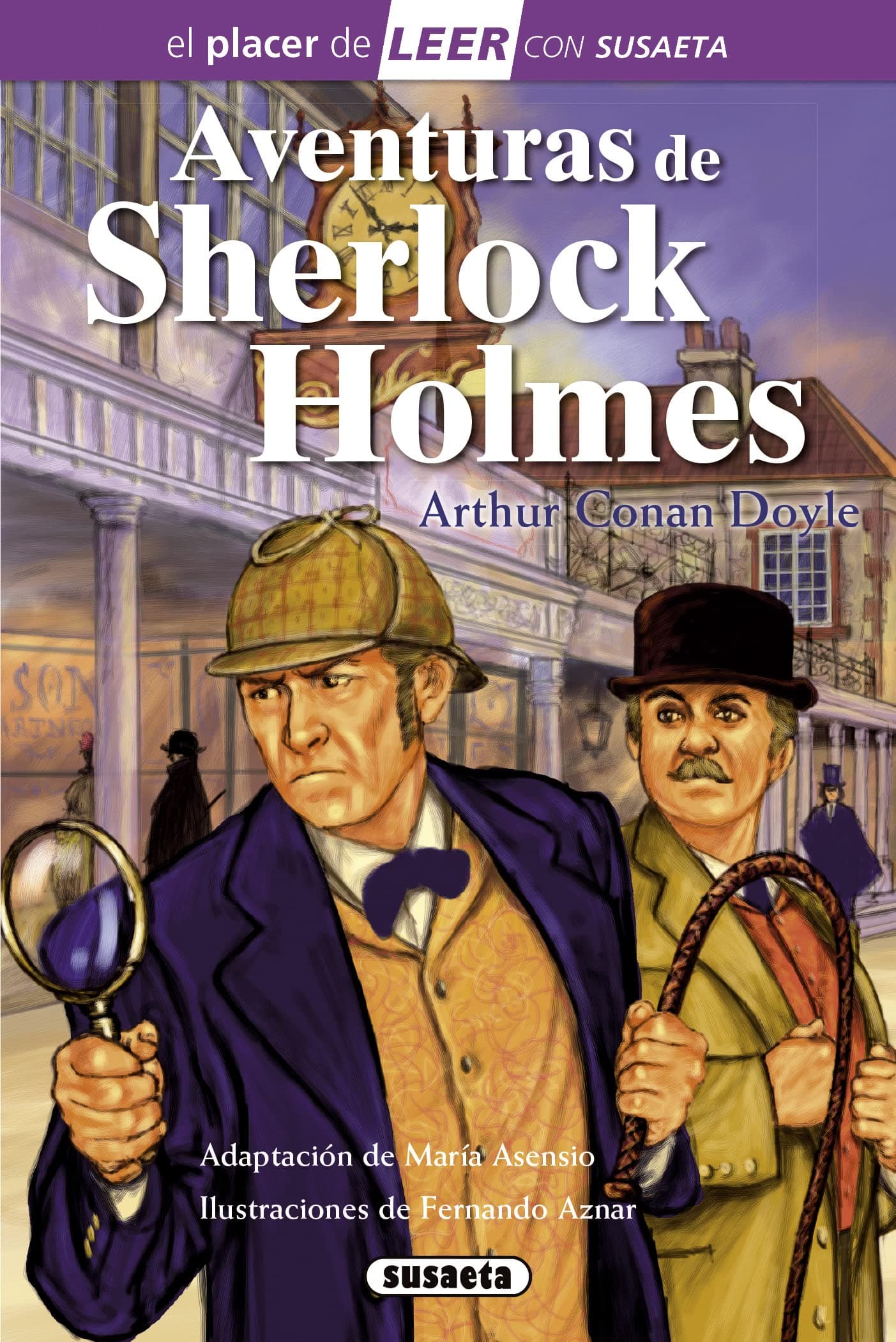 Portada de Las aventuras de Sherlock Holmes (El placer de LEER con Susaeta - nivel 4)