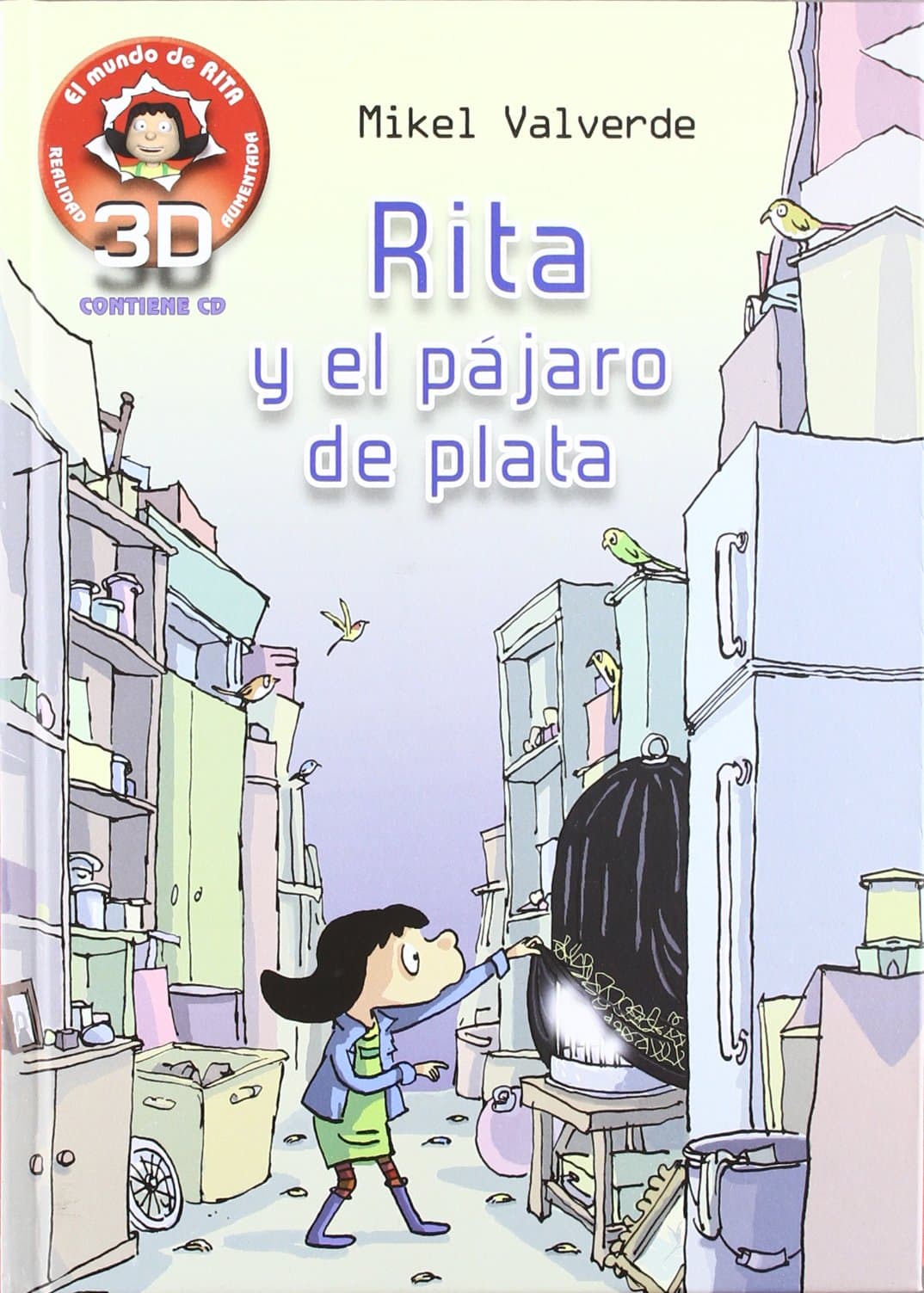 Portada de Rita y pajaro plata realidad aumentad.3D (El mundo de Rita 3D)
