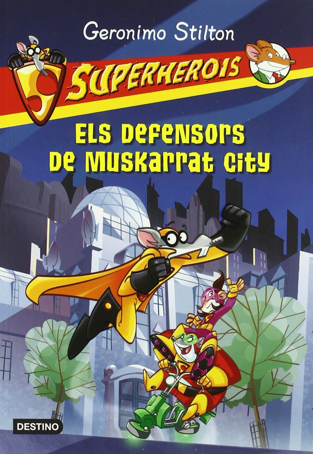 Portada de Els Defensors De Muskarrat City (Geronimo Stilton)
