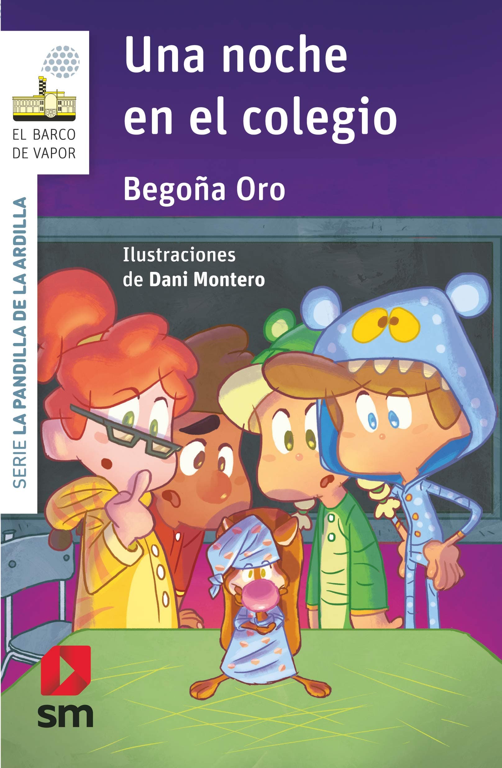 Portada de La pandilla de la ardilla 17. Una noche en el colegio (El Barco de Vapor Blanca)