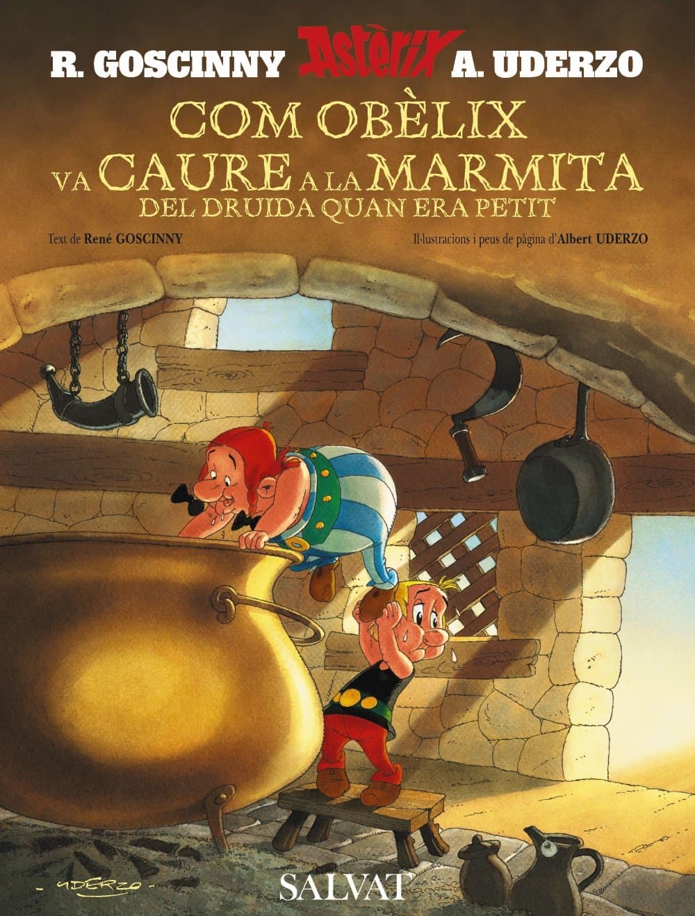 Portada de Com Obèlix va caure a la marmita del druida quan era petit (català): Comment Obélix est tombé dans la marmite du Druide quand il était petit (Astèrix)