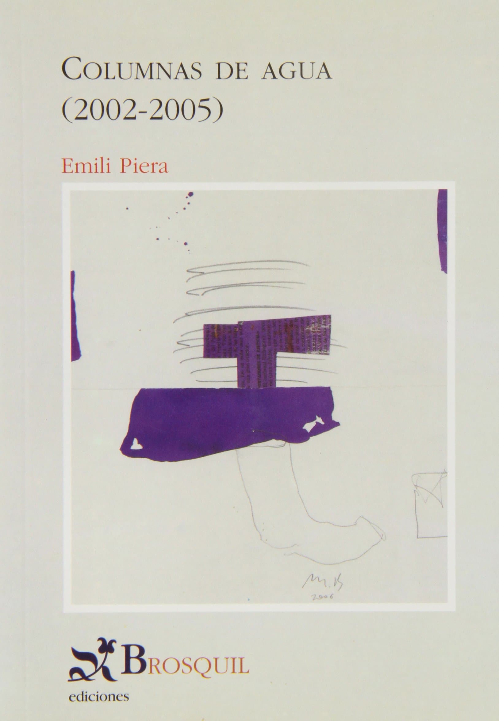 Portada de Columnas de agua (2002-2005) (Caminàs)