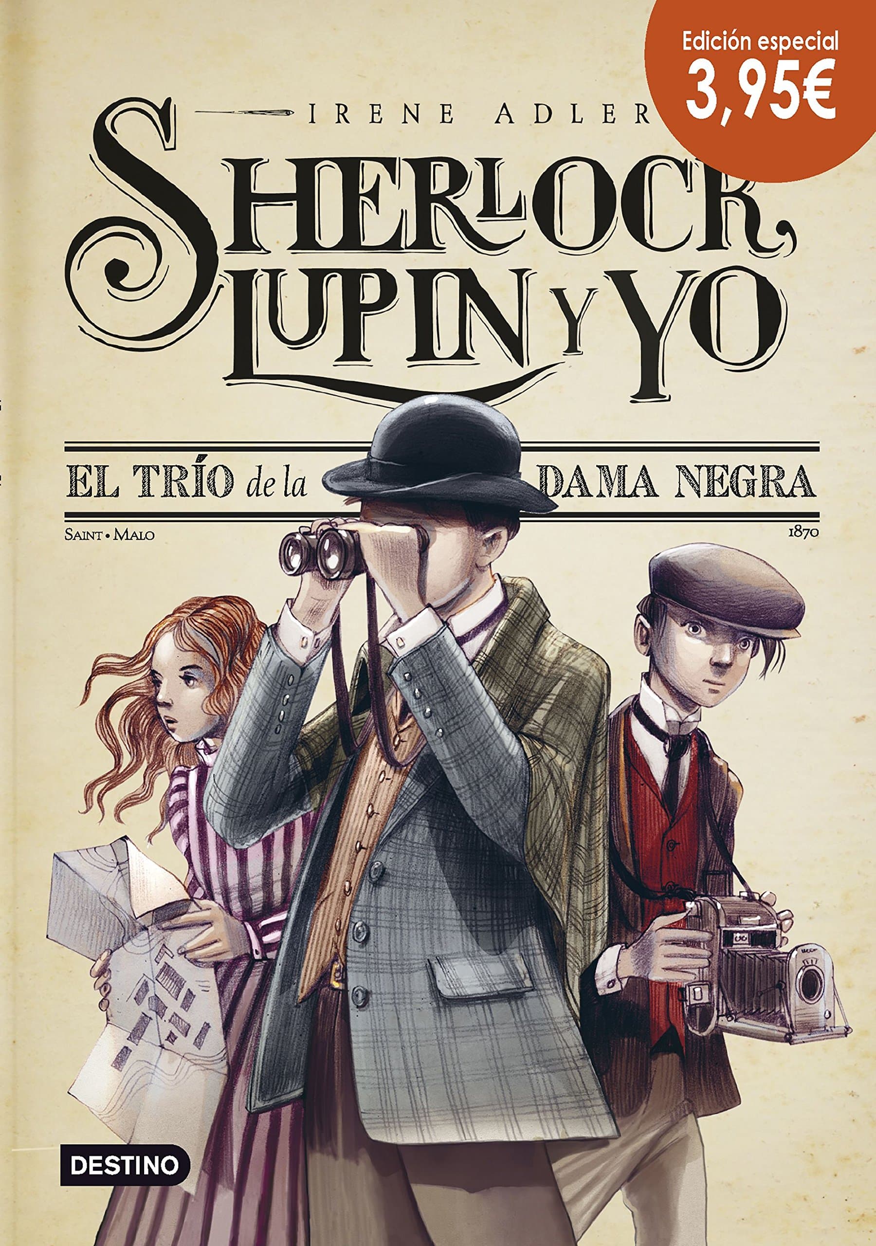 Portada de El trío de la dama negra. Edición especial 3,95: Sherlock, Lupin y yo 1