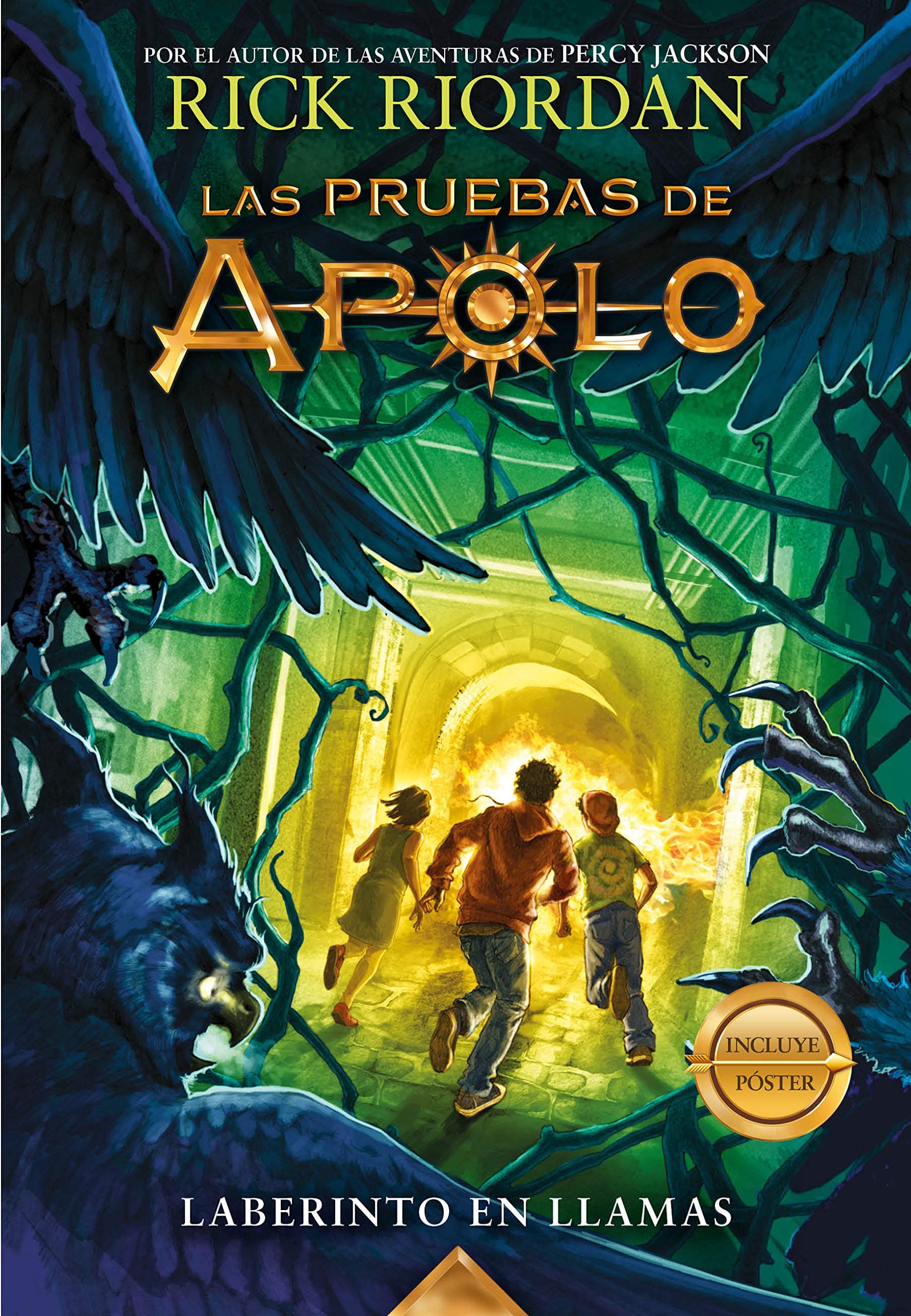 Portada de Las pruebas de Apolo 3 - Laberinto en llamas (Montena)