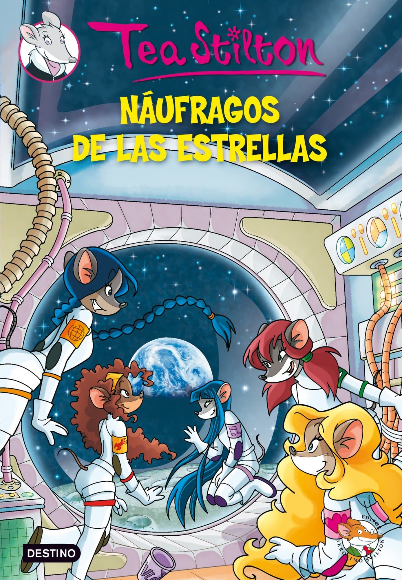 Portada de Stilton 8: Náufragos de las estrellas