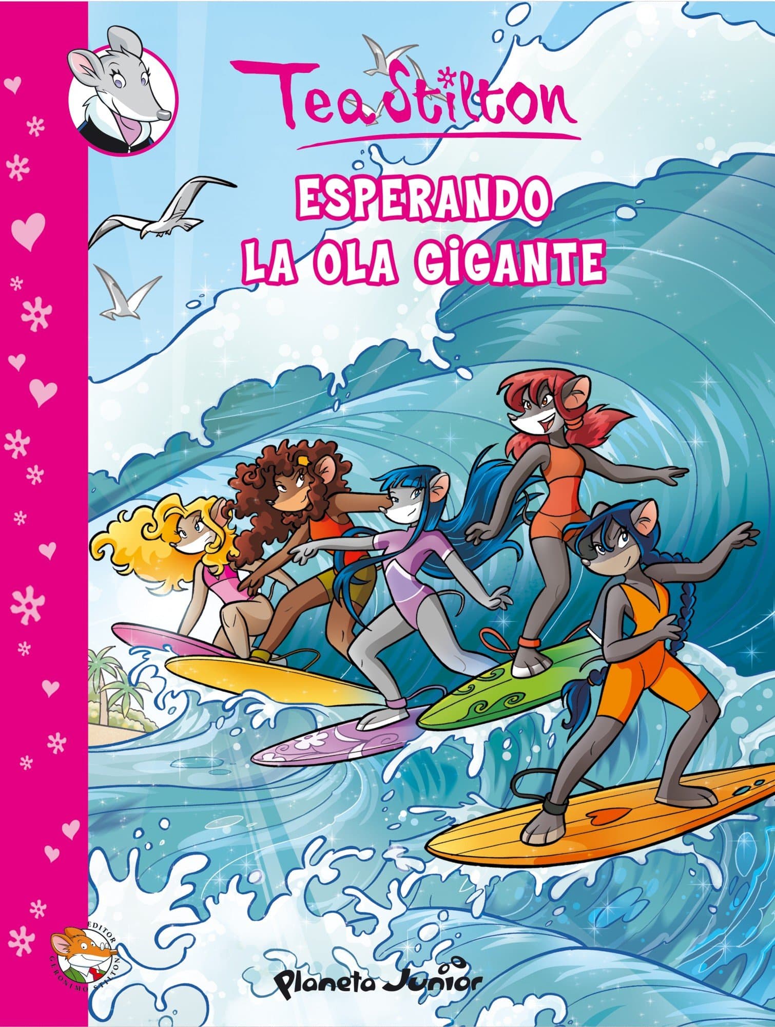 Portada de Esperando la ola gigante: Cómic Tea 4 (Cómic Geronimo Stilton)