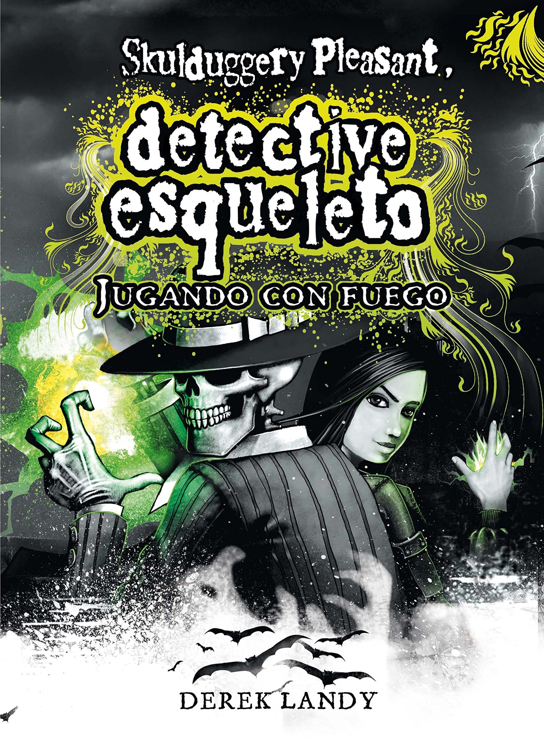 Portada de Detective Esqueleto: Jugando con fuego [Skulduggery Pleasant]: 2