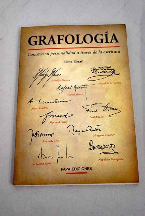 Portada de Grafologia: conozca su personalidad a traves de la escritura