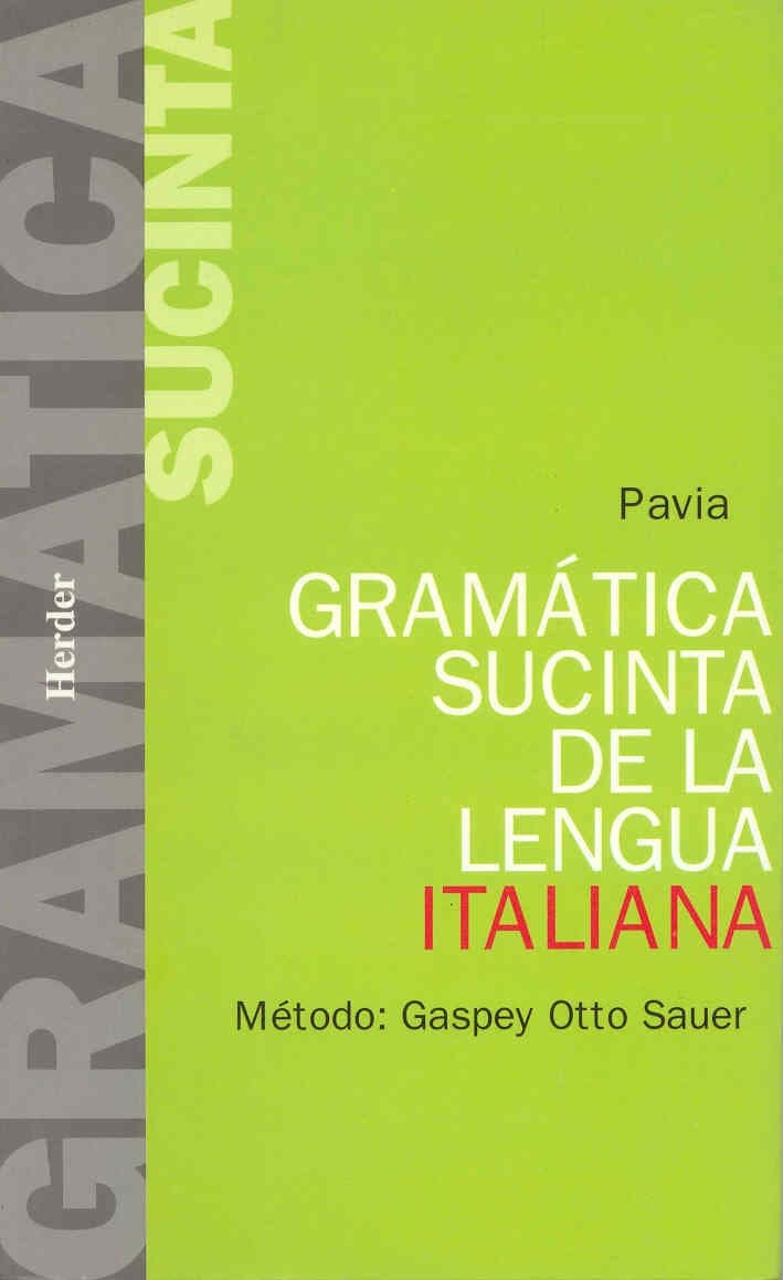 Portada de Gramática sucinta de la lengua italiana. Método: Gaspey Otto Sauer