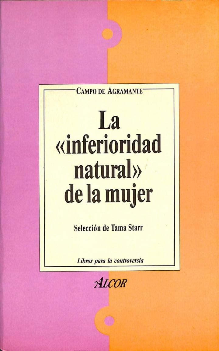 Portada de "inferioridad natural" de la mujer, la