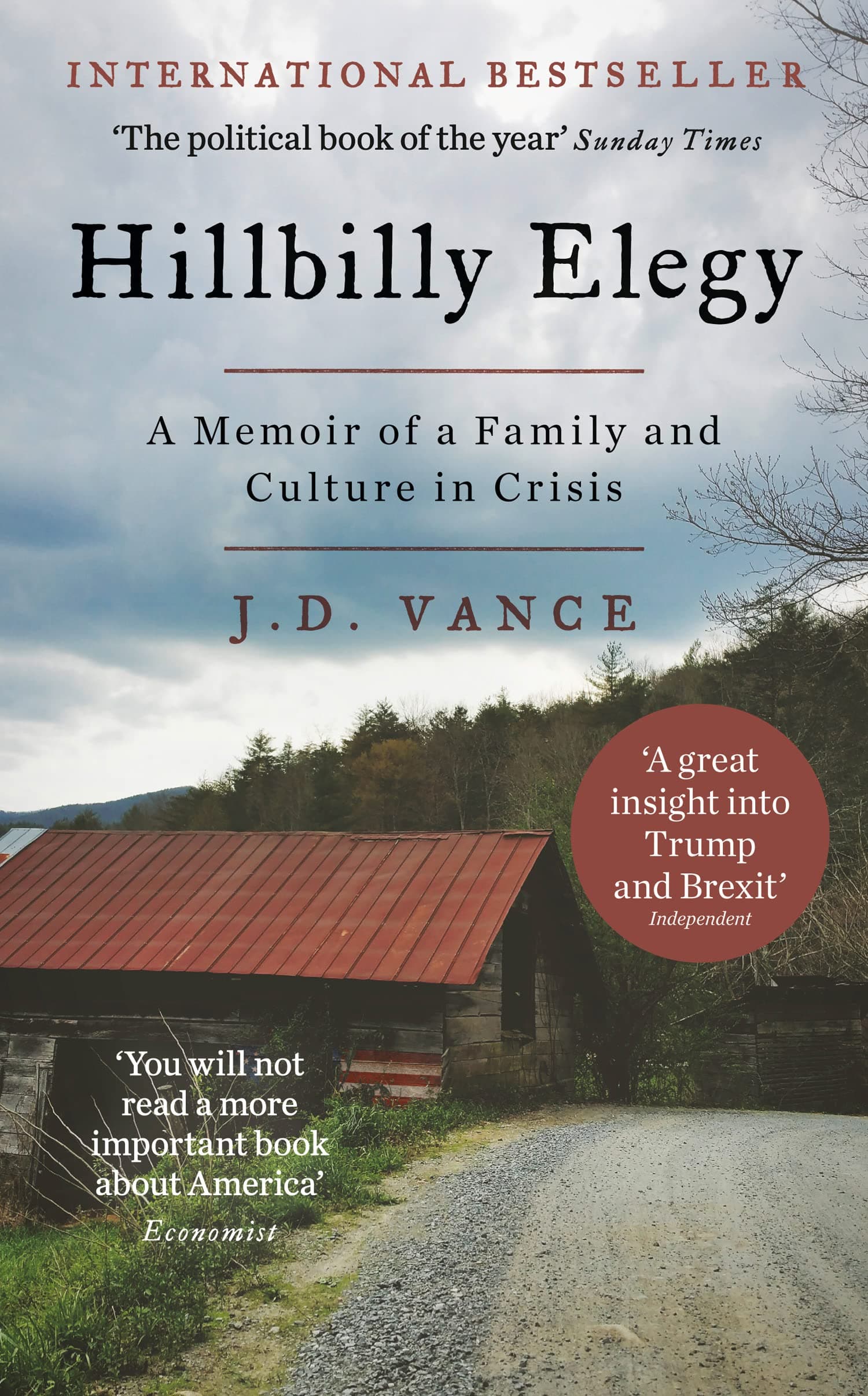 Portada de Hillbilly Elegy: The Internationally Bestselling Memoir from Trump’s Vice President of the United States