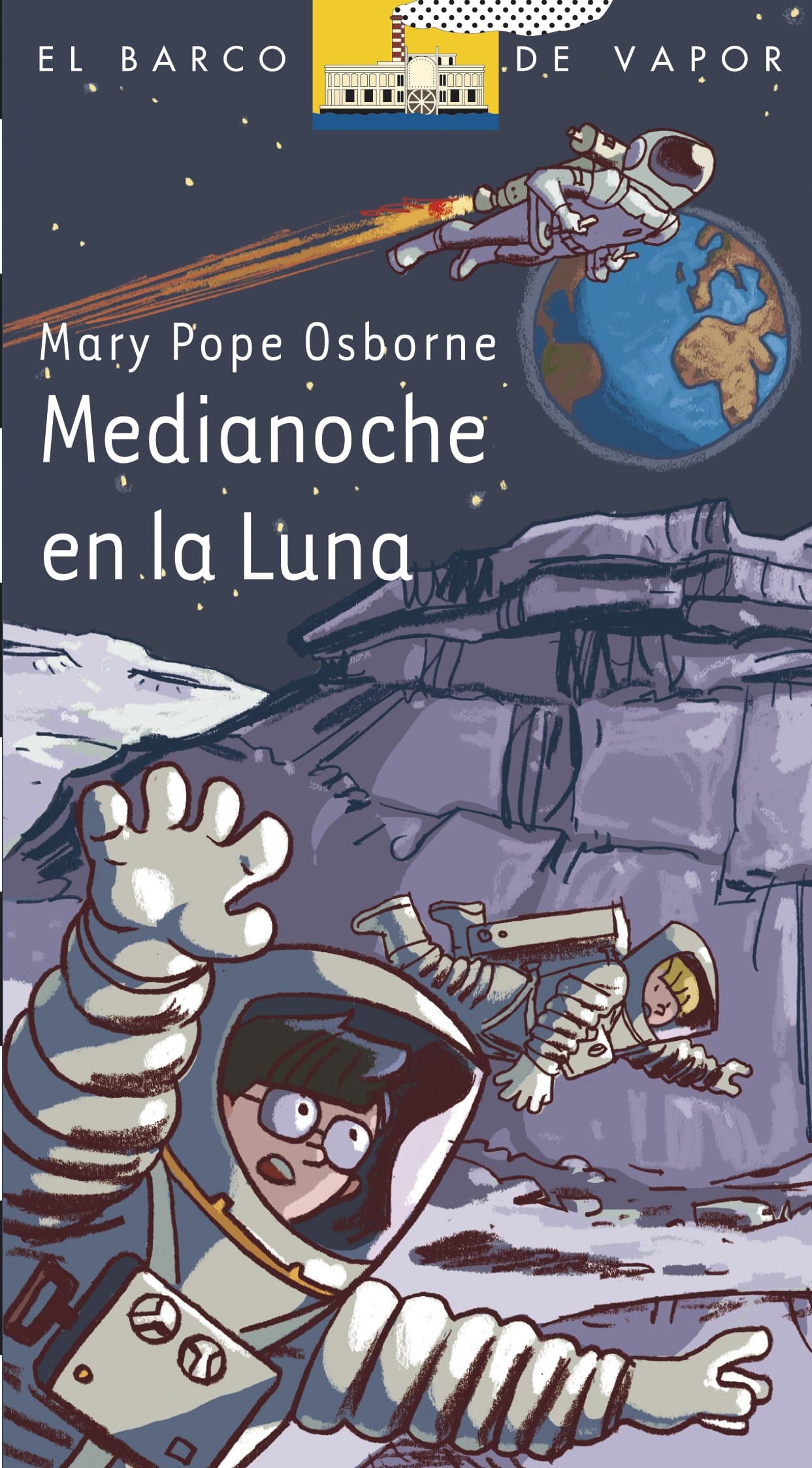 Portada de Medianoche en la Luna (El Barco de Vapor Azul)
