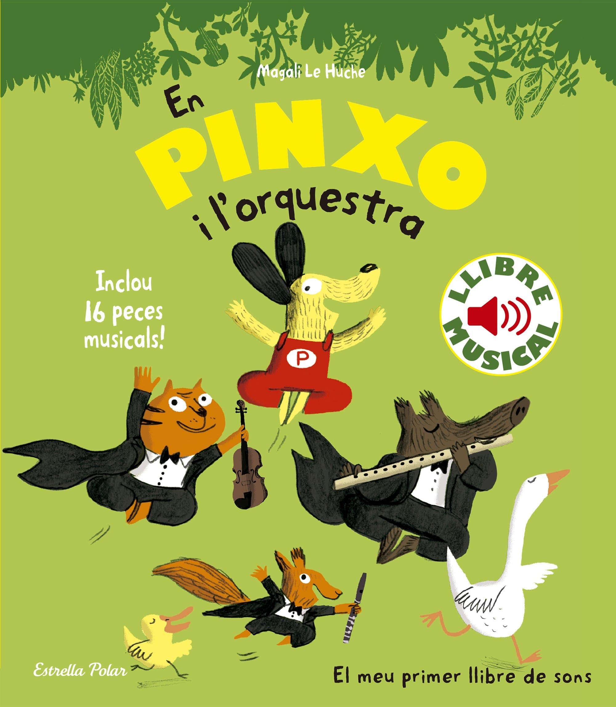 Portada de En Pinxo i l'orquestra. Llibre musical (Llibres de sons)